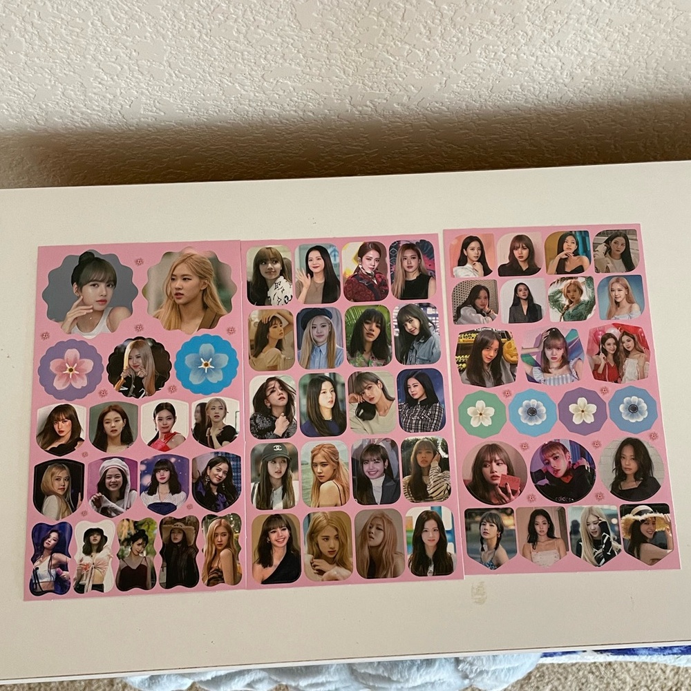 3 Sheets of Blackpink Stickers